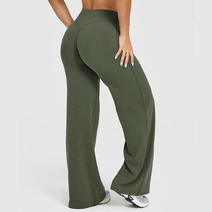 Women's Straight-leg Yoga Pants Exercise And Fitness Trousers